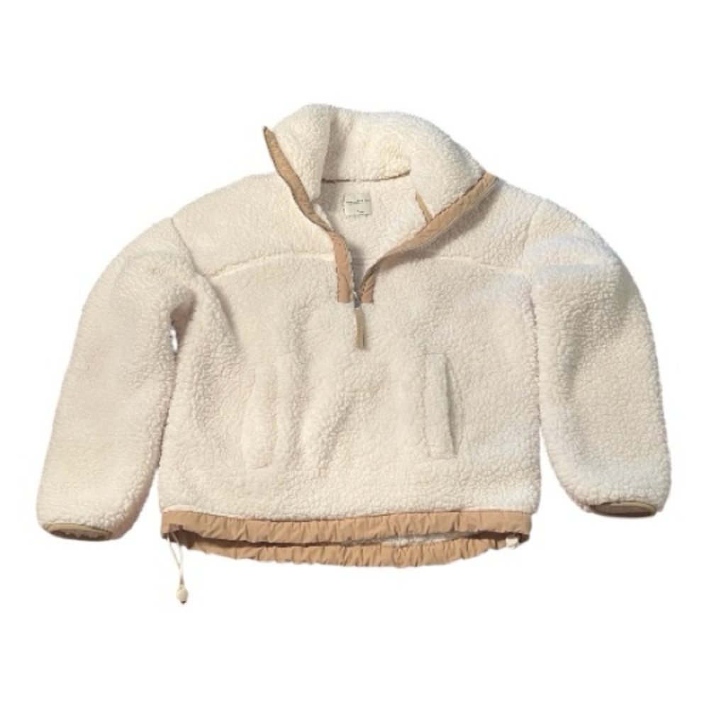 ☁️ Abercrombie & Fitch 1/4 Zip Cream Fleece